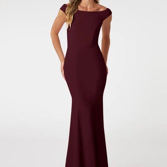 Azazie Nicolina Dress in Cabernet - Picture 3 of 4